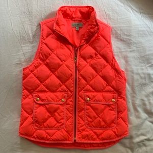 J.Crew Hot Pink Quilted Vest